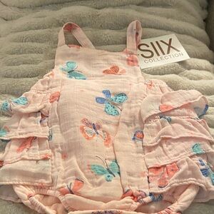 Pink Butterfly Sunsuit